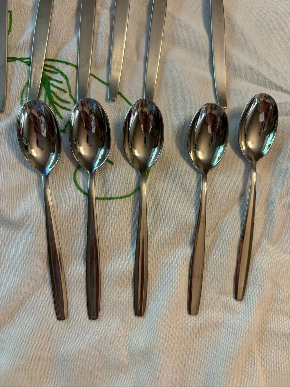 Oneida Community Vintage Frosted Cocktail Forks set of 6 with Cocktail Spoons